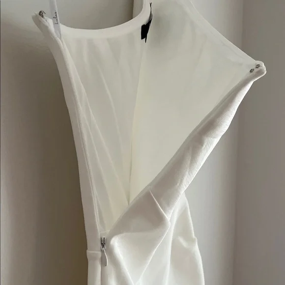 Lulu's Chic One-Shoulder White Dress Sz sm fully lined bin Z - Picture 4 of 8